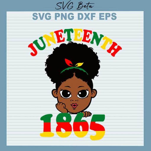 Baby Afro Juneteenth 1865 Svg