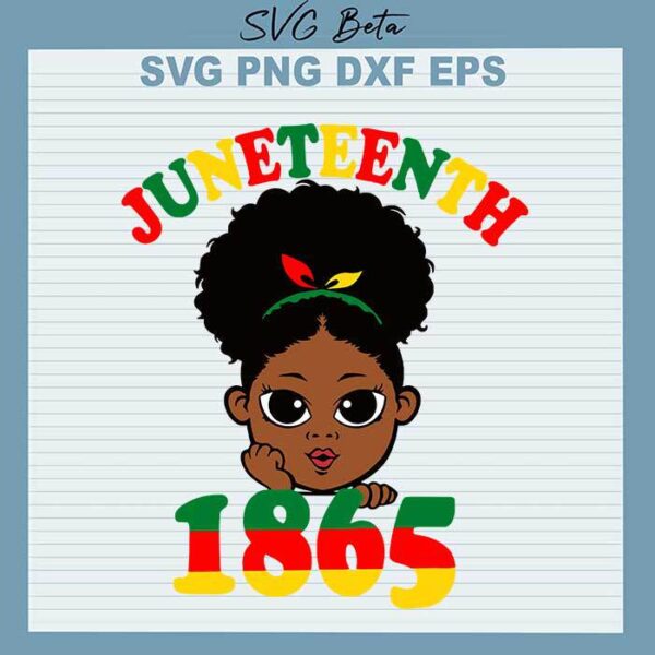 Baby Afro Juneteenth 1865 svg