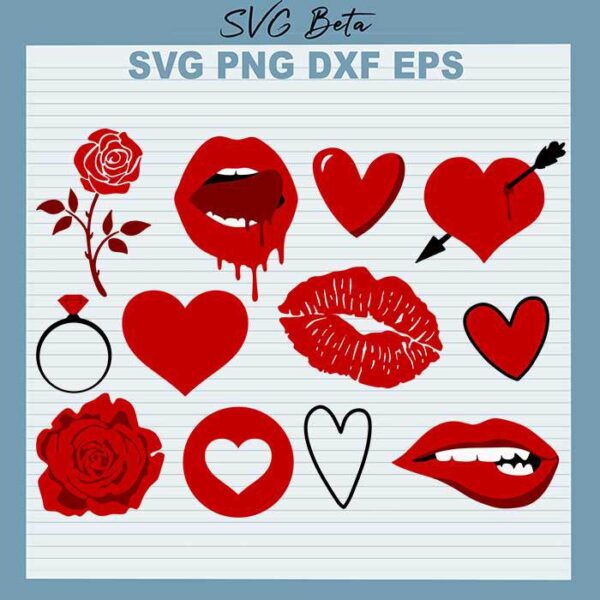 Sexy Red Lips Bundle svg