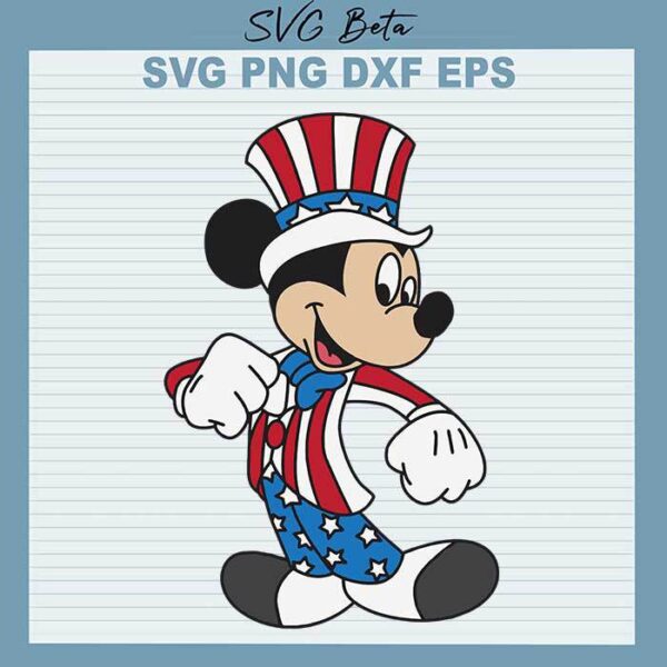 Mickey 4th of July Patriotic svg