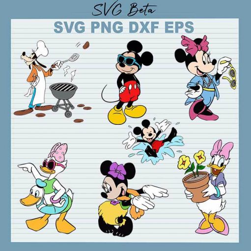 Disney Character Summer Svg