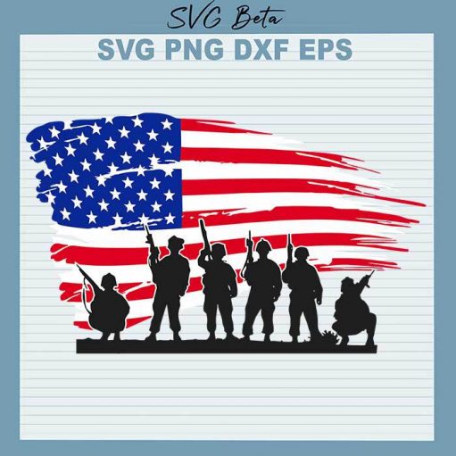 Soldiers 4th of July Patriotic SVG, 4th of July SVG, America 4th of July Independence Day SVG, Soldier SVG