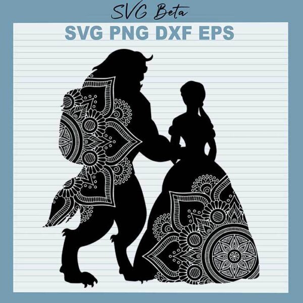 Beauty And The Beast Mandala svg