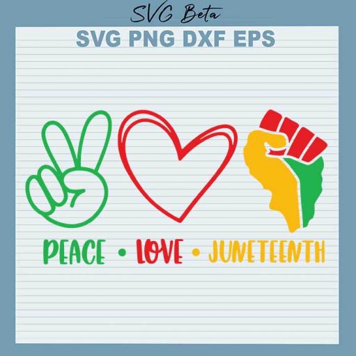 African Peace Love Juneteenth svg