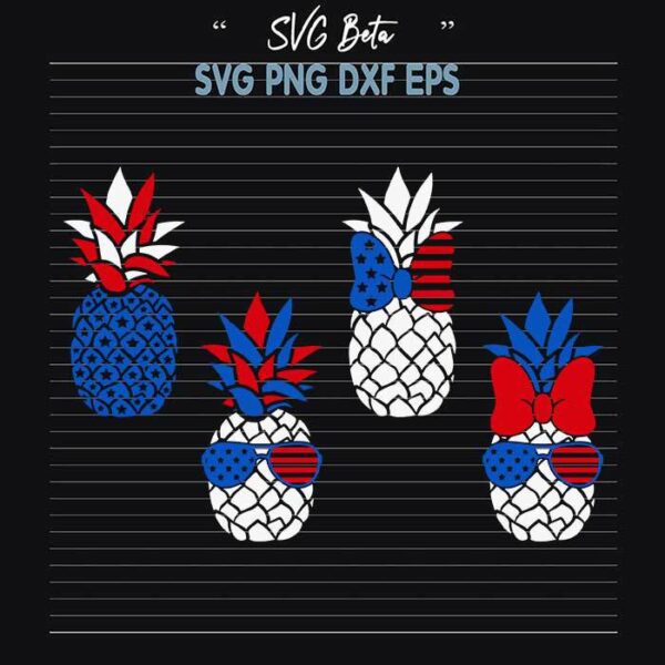 4th of July Pineapple SVG