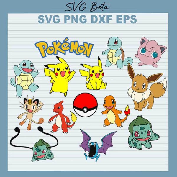 Pokemon Character Bundle svg