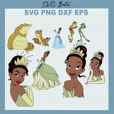 Disney Tiana Princess Bundle SVG, Disney Princess And The Frog SVG ...