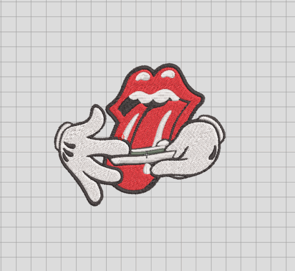 Rolling stoners embroidery design