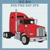Red Semi Truck Svg
