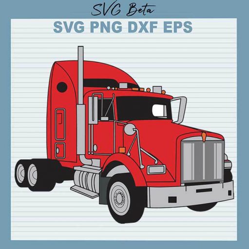 Red Semi Truck SVG, Semi Truck SVG, Red Truck SVG