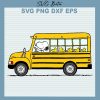 Yellow Snoopy School Bus Svg