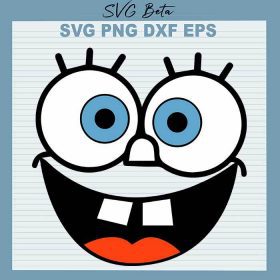 Spongebob Face SVG, Spongebob squarepants SVG, Spongebob Face SVG PNG DXF