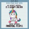The Grumpy Unicorn Who Slaps Annoying People Svg