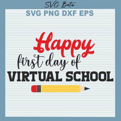 first day of virtual school svg