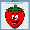 Strawberry Smile Face Svg
