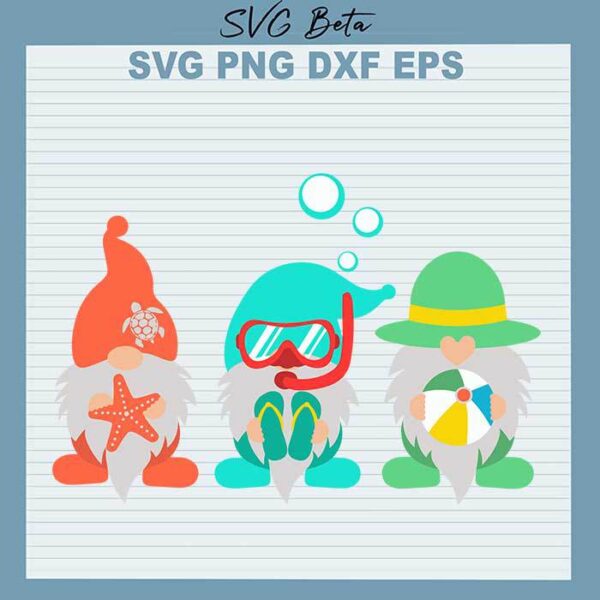 Summer Beaches Gnome svg