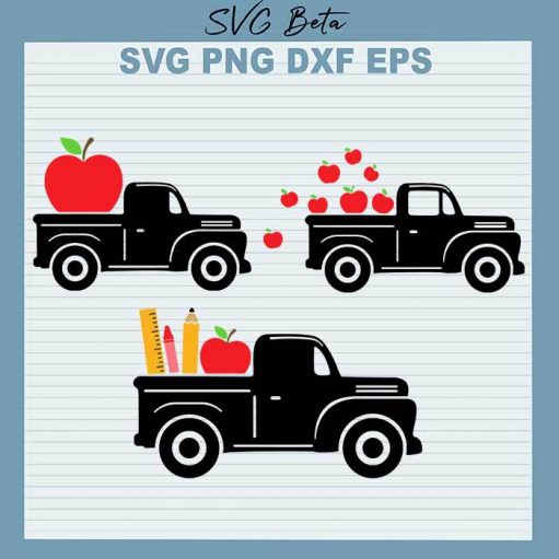 Back To School Truck Svg