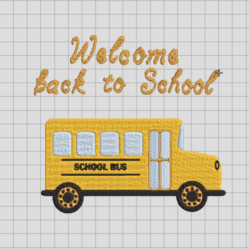 School Bus Back To School Embroidery Design