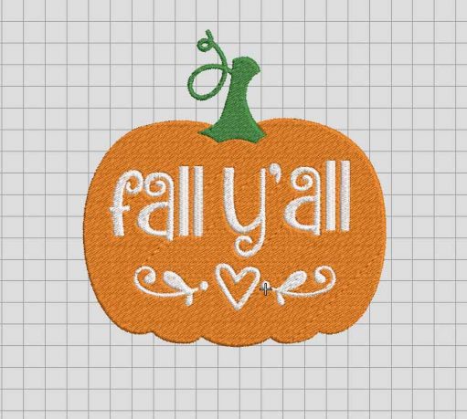 Fall Y'All Pumpkins Embroidery Design