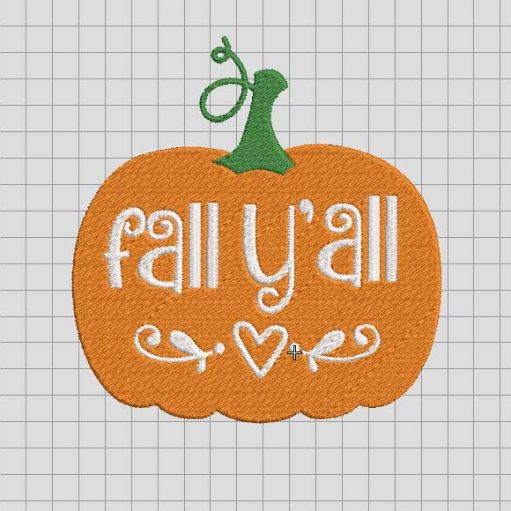 Fall Y'all pumpkins Embroidery Design