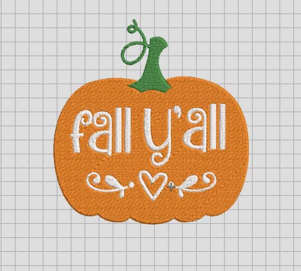 Fall Y'all pumpkins Embroidery Design