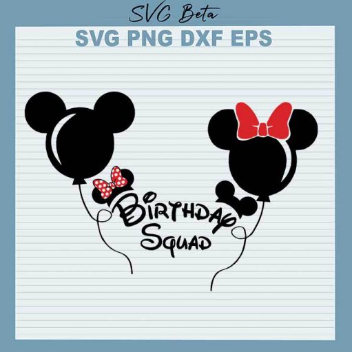 Mickey Birthday Squad svg