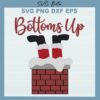 Bottoms Up Wine Santa Christmas svg