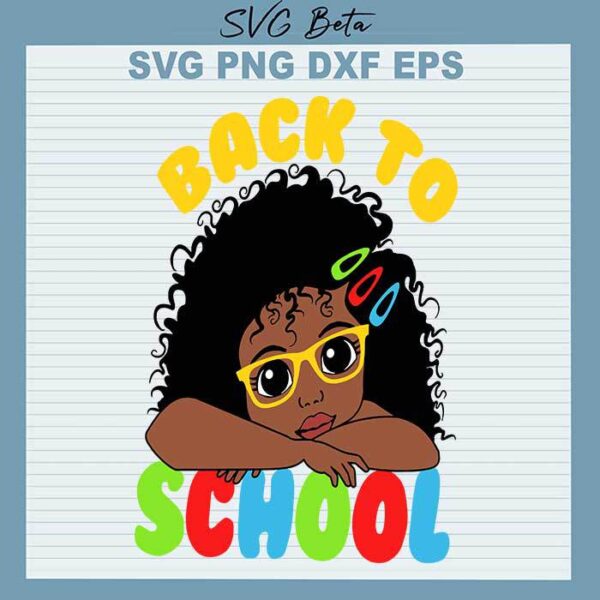 Black Peekaboo Girl Back To School svg