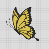 Bufterfly Embroidered design