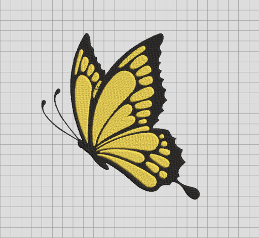 Bufterfly Embroidered Design