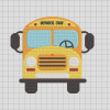 School Bus Embroidery Design