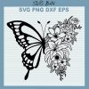 Floral Butterfly Svg