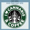 I Love Cannabis And Coffee Svg