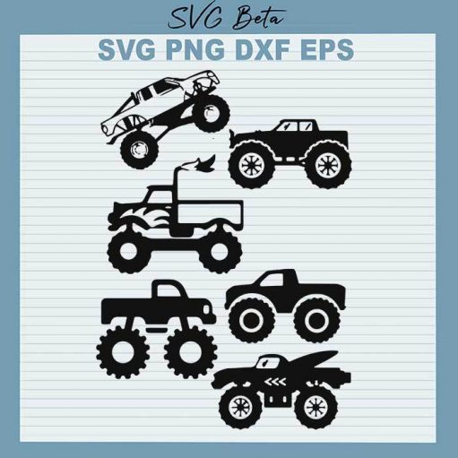 Monster Truck SVG, Bundle Truck SVG, Monster Truck Vector , Off Road Bundle SVG Cut Files