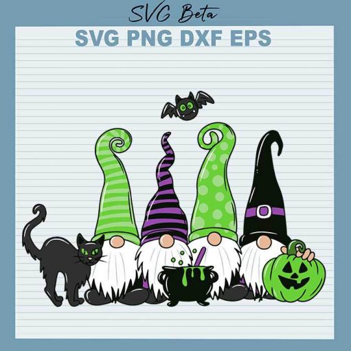 Gnome Happy Halloween SVG, Witches Gnome SVG, Pumpkin Halloween SVG, Halloween Cut Files