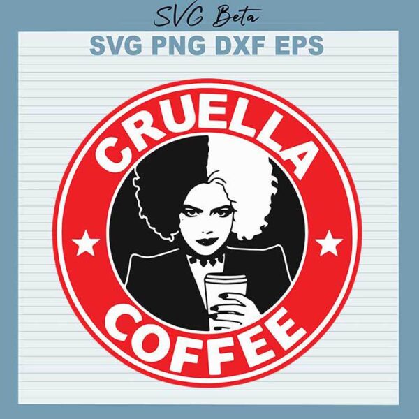 Cruella Starbuck Coffee Logo svg