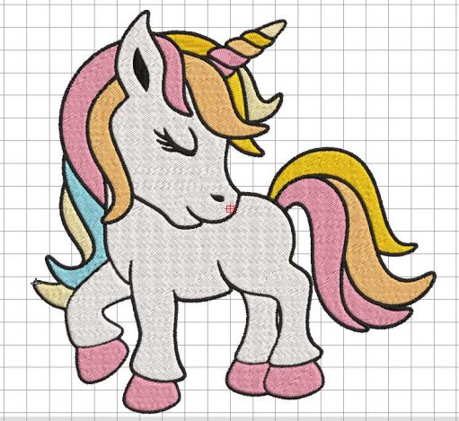 Unicorn embroidery design