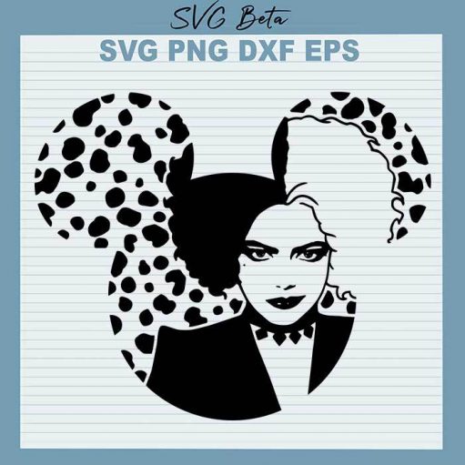 Cruella Mickey Ear svg