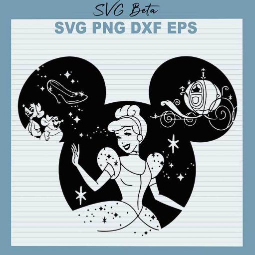 Cinderella Mickey Ears Svg