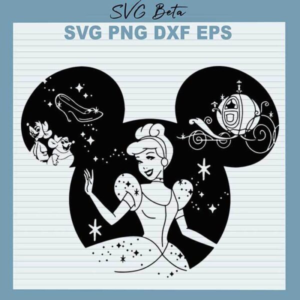Cinderella Mickey Ears svg