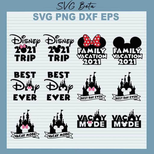 Family Vacation Disney Trip SVG, Disney Trip Clipart, Best Dad Mickey SVG,  Vacation Mode Cut Files For Cricut