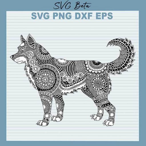 Mandala Zentangle Dog svg