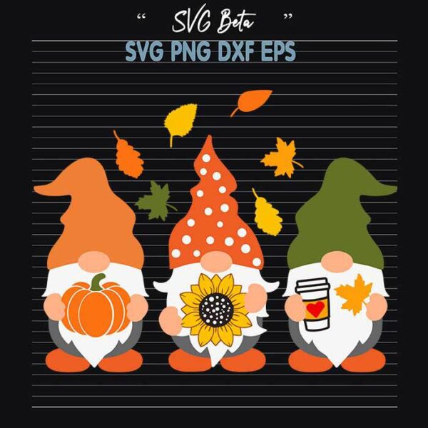 Gnome Happy Fall Thanksgiving svg