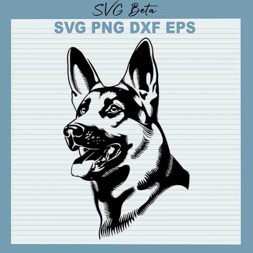 Head German Shepherd Dog svg