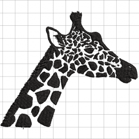 Giraffe face Embroidery Design, Giraffe face Embroidery File, Giraffe ...