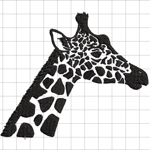 Giraffe face Embroidery Design, Giraffe face Embroidery File, Giraffe Embroidery Design, Giraffe Embroidery Machine pes hus file
