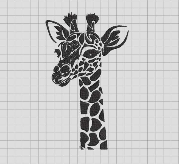 Giraffe Embroidery Design