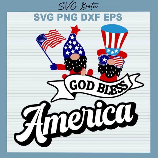 Patriotic God Bless America SVG