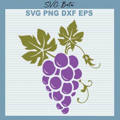 Grape SVG, Grape Fruit SVG, Favorite Fruit SVG, Fruit Cut Files For Cricut