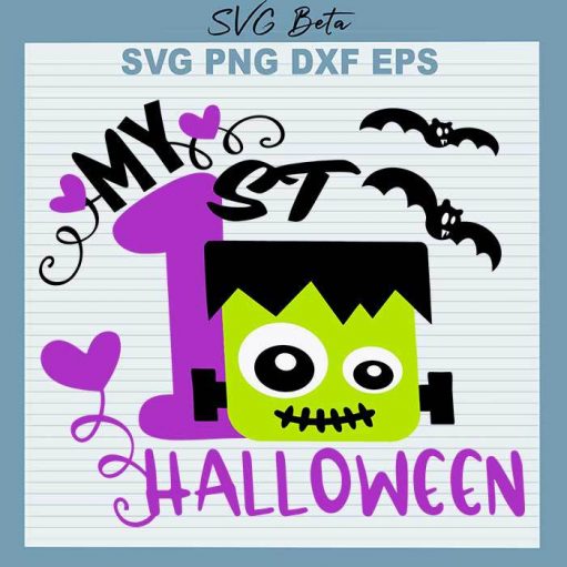 My 1St Halloween Frankenstein Scary Svg